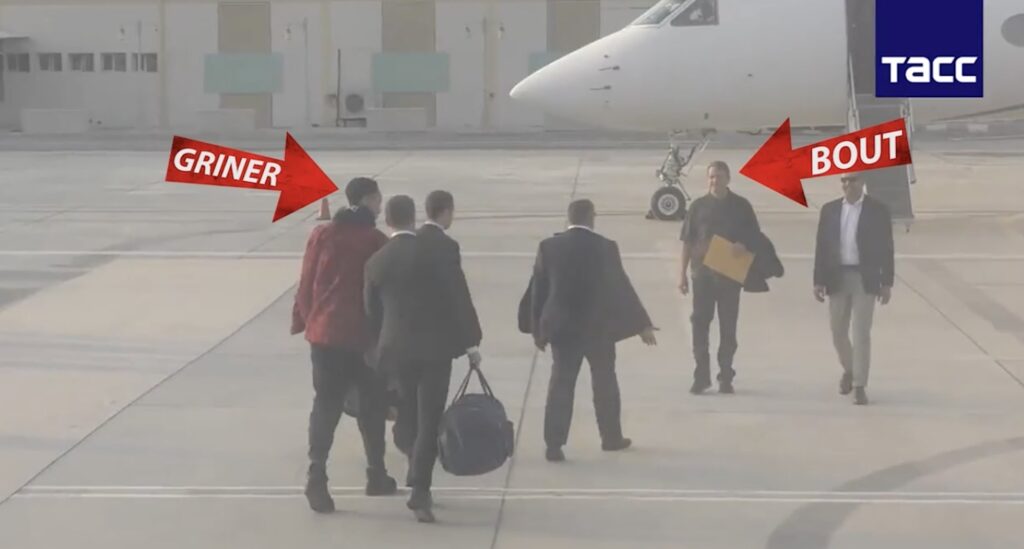 Brittney Griner and Viktor bout being swapped on the airport tarmac.