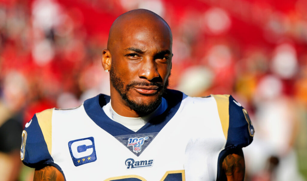 Aqib Talib photographed while playing for the Rams