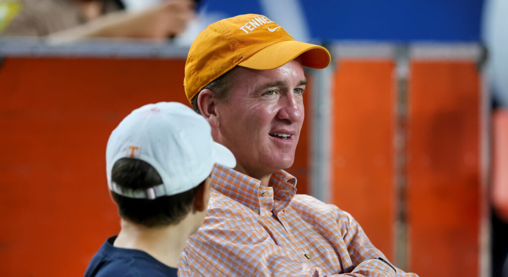 Peyton Manning looking on during the Orange Bowl