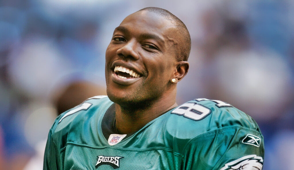 TO on the eagles smilng