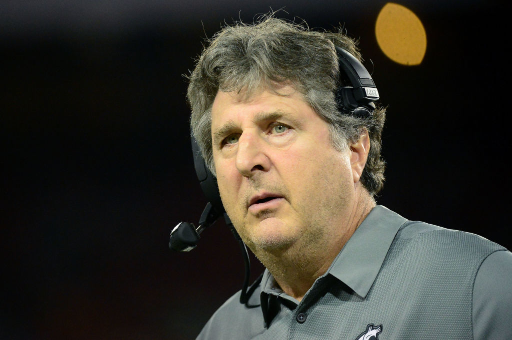 Mike Leach with headset on