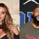 Photo of Larsa Pippen posing for camera and photo of Marcus Jordan posing for camera