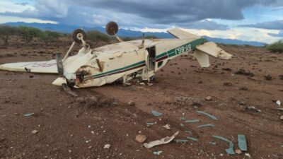 The plane David Rudisha was flying in when it crashed