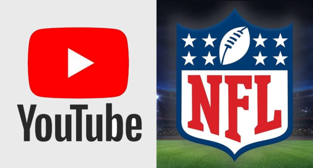 YouTube and NFL logos side by side