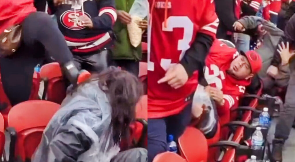 49ers fans fight in stands