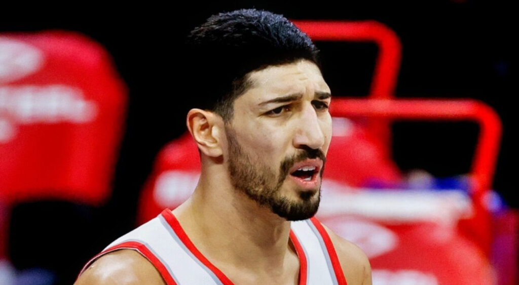 Enes Kanter with confused look on his face