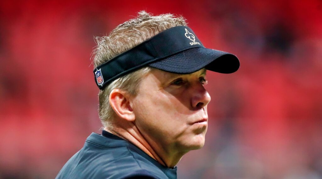 Sean Payton looks on during a game.