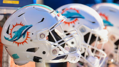 Miami Dolphins helmets