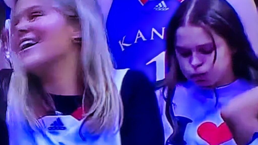 Kansas Fans cheer on their team.