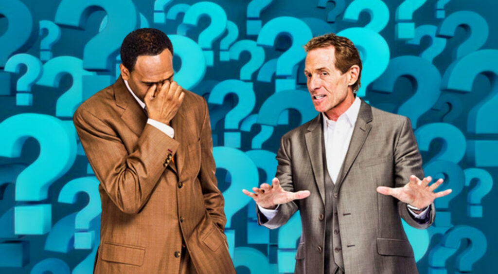 Stephen A. Smith and Skip Bayless debating