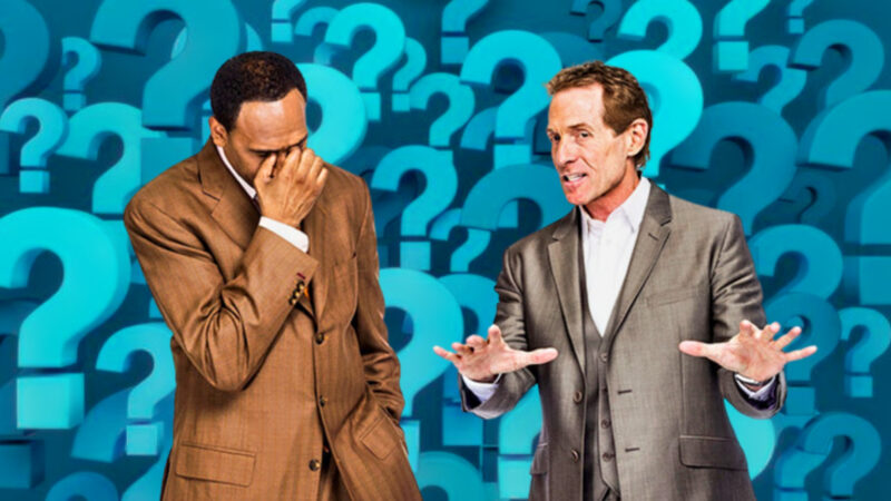 Stephen A. Smith and Skip Bayless debating