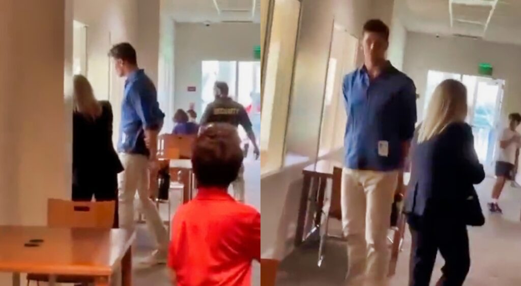 Tom Brady visiting a private school in Miami