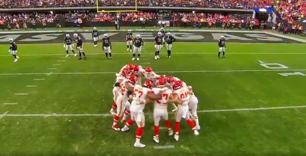 Chiefs in a huddle