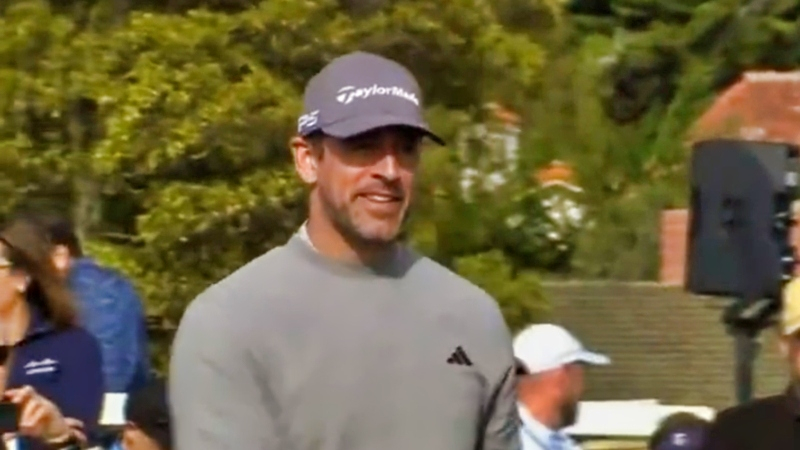 Green Bay Packers quarterback Aaron Rodgers at Pebble Beach Pro-AM.