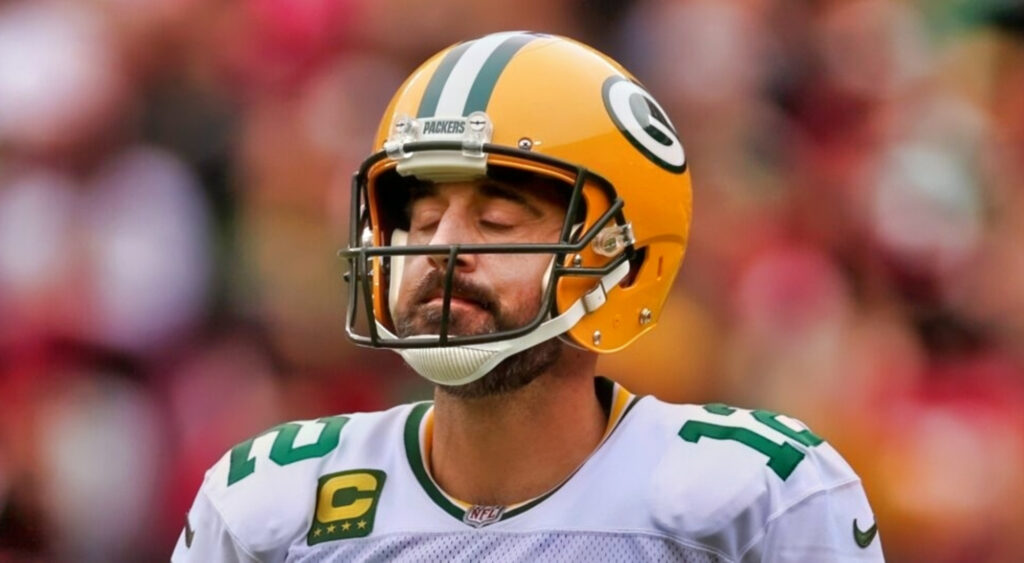 Aaron Rodgers sighing