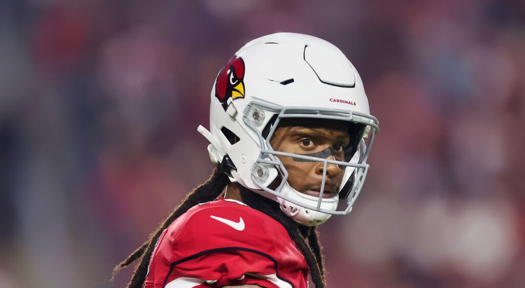 Arizona Cardinals wide receiver DeAndre Hopkins looking on during game vs. New England Patriots.