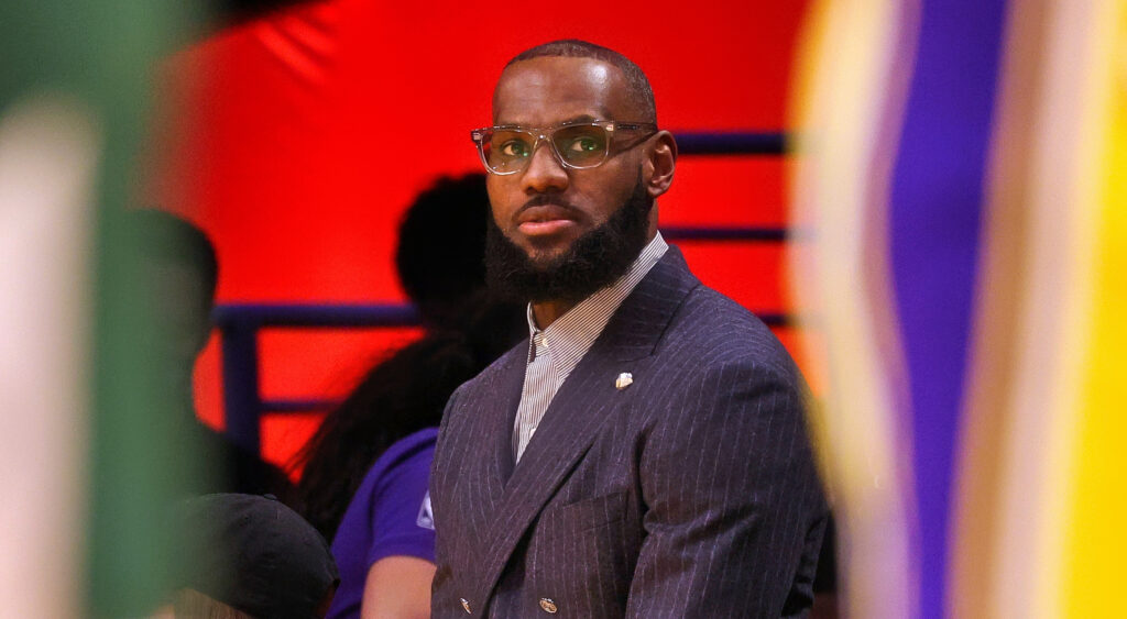 LeBron James in suit