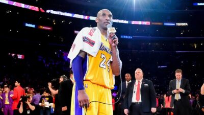 Kobe Bryant speaking after final NBA game