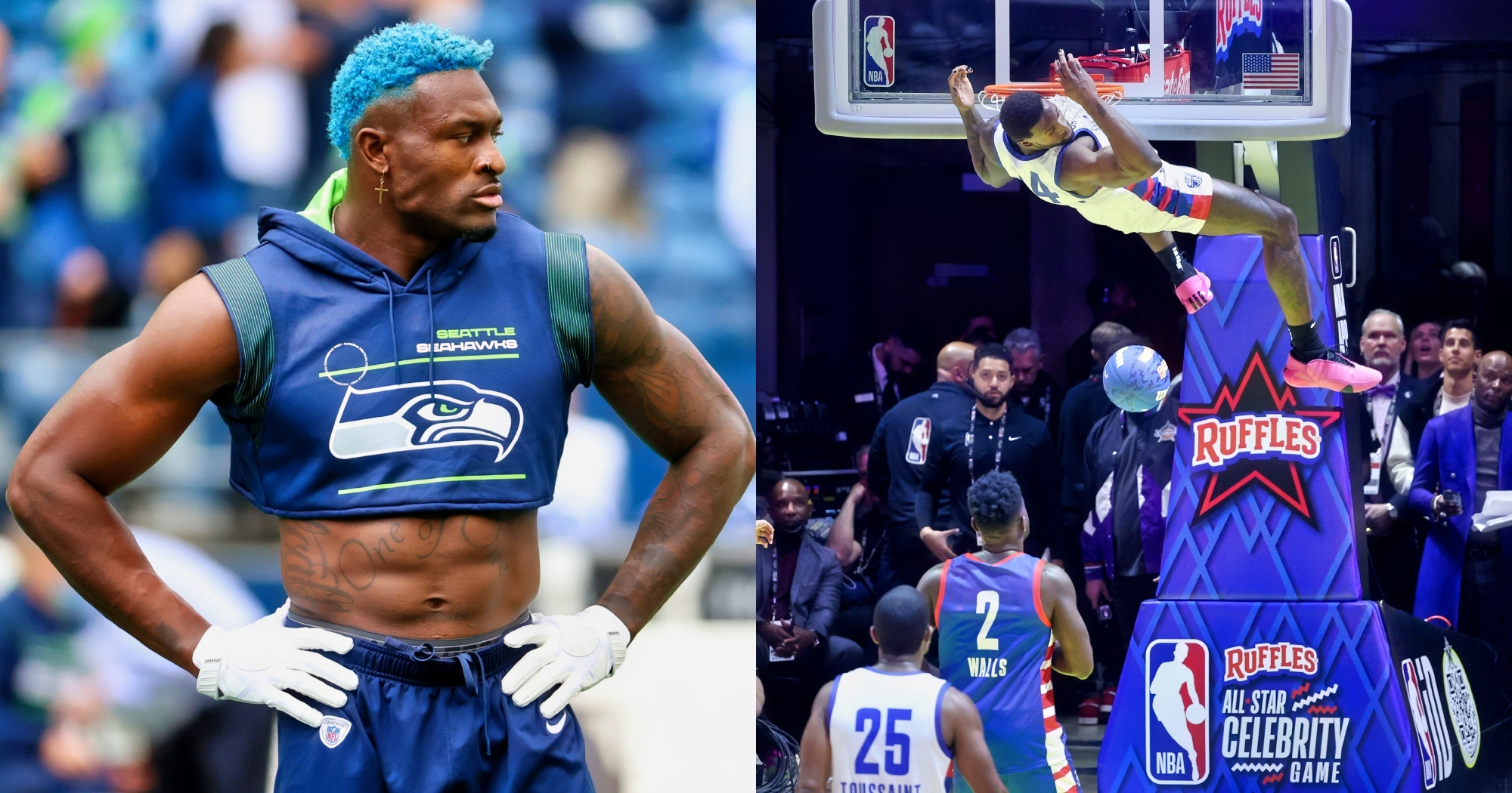 NFL star DK Metcalf leads 'Team Dwyane' to Celebrity Game victory