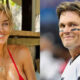 Photos of Veronika Rajek and Tom Brady both smiling