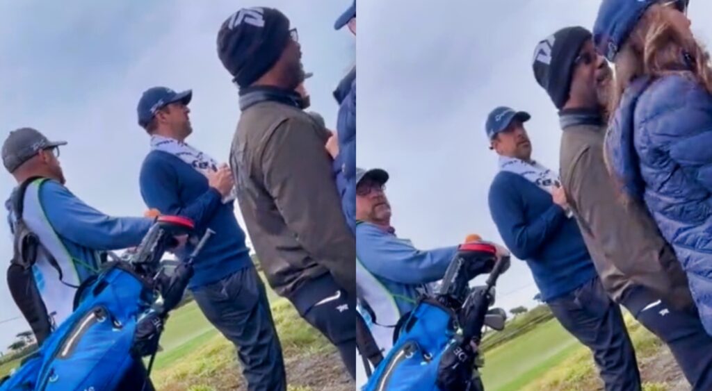Aaron Rodgers in golf attire