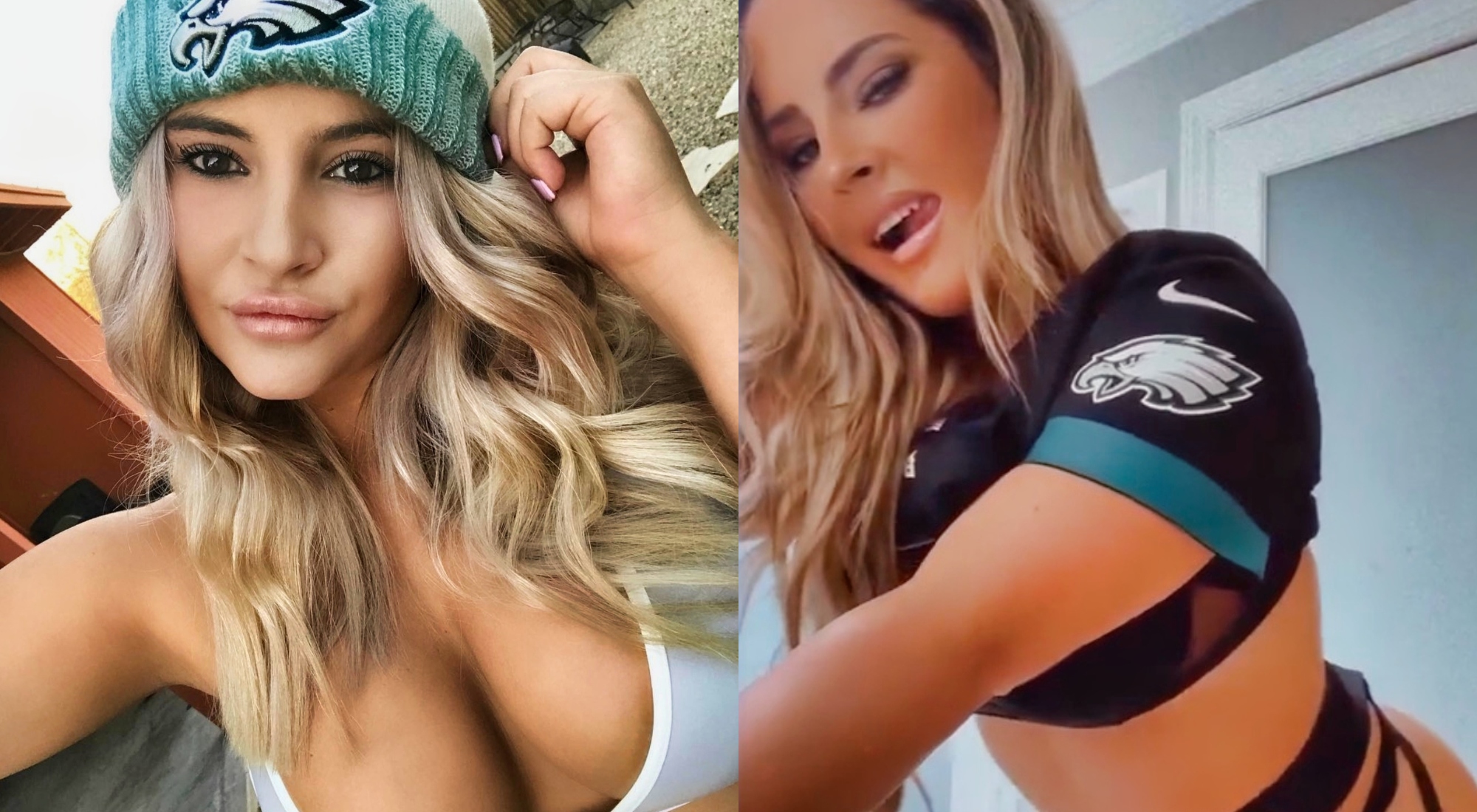 Eagles Super Fan Sammy Draper Fires Up Her Team For Super Bowl LVII With Extremely Racy Dance (VIDEO + PICS)