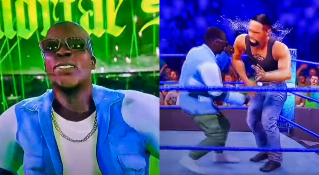 Shannon Sharpe animated in WWE game with Grizzlies star Dillon Brooks