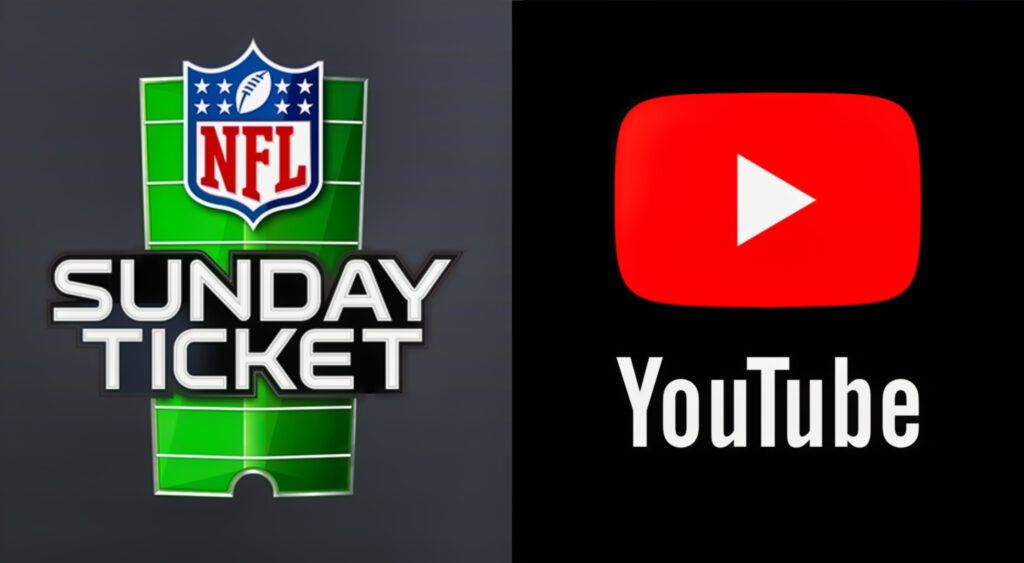 Sunday ticket logo and YouTube logo