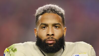 Odell Beckham Jr. in uniform with rams