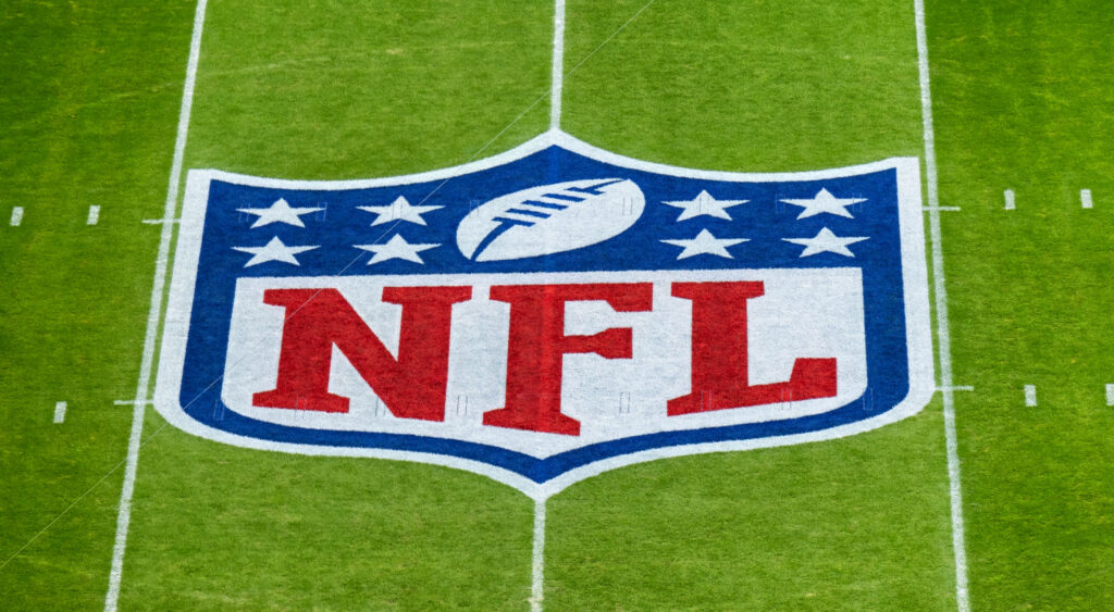 NFL logo on pitch