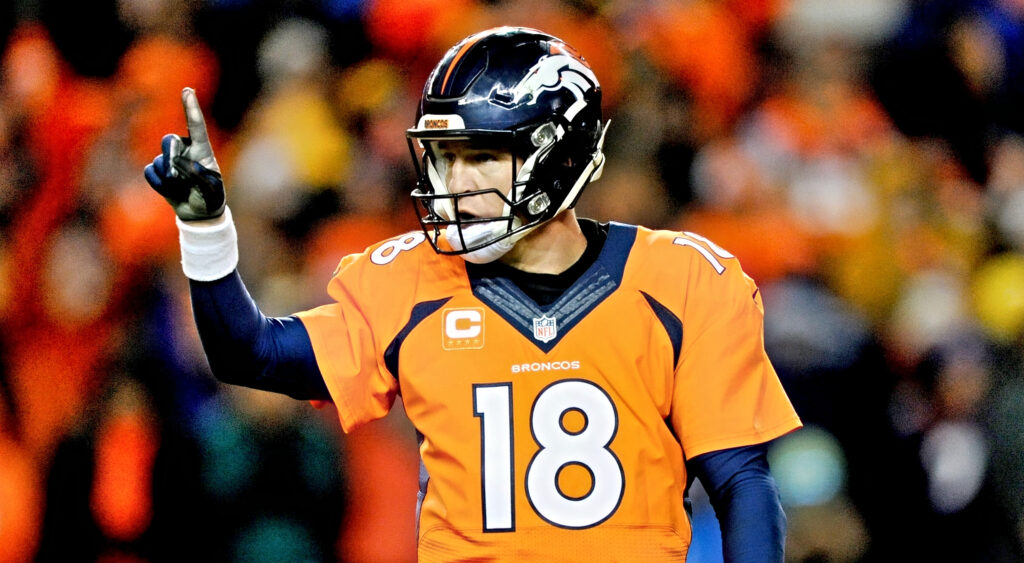 Peyton Manning pointing up