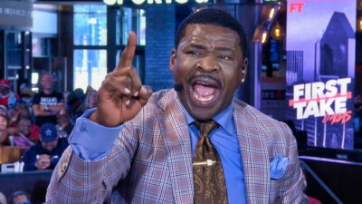 Michael Irvin yelling while on first take