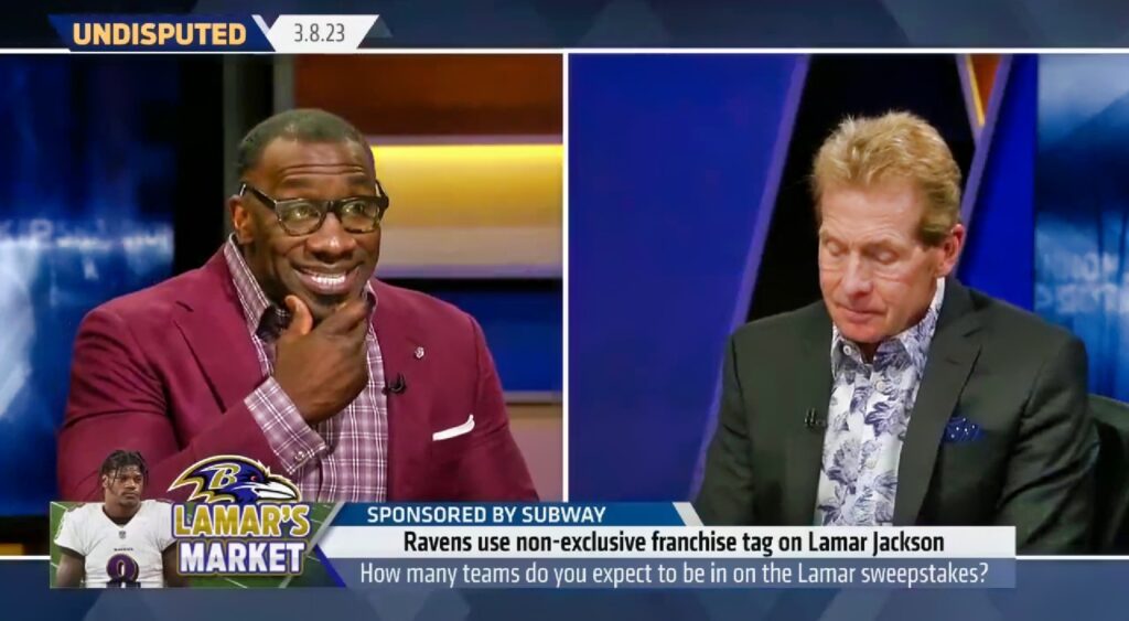 Photo of Shannon Sharpe and Skip Bayless on Undisputed