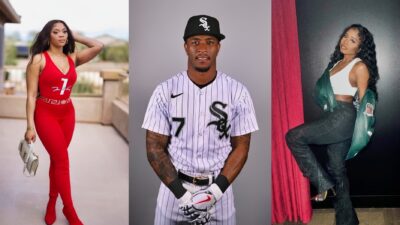 Tim Anderson alongside his wife and side-chick baby mama