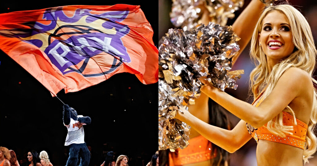 Phoenix Suns mascot and cheerleader