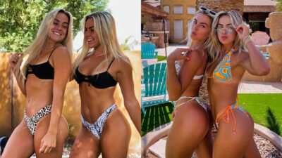 Photos of the Cavinder Twins in bikinis