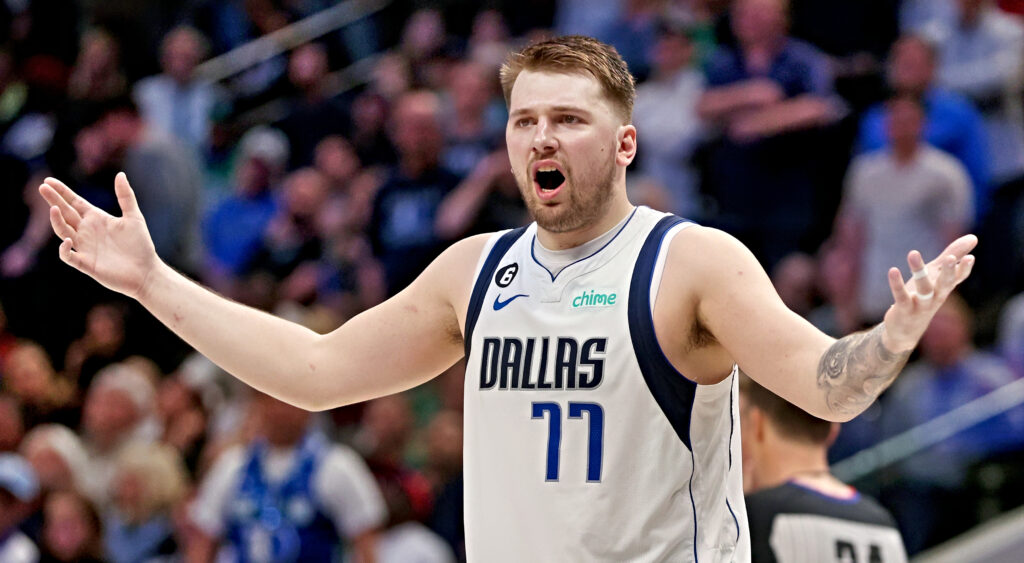 Luka Doncic getting mad.