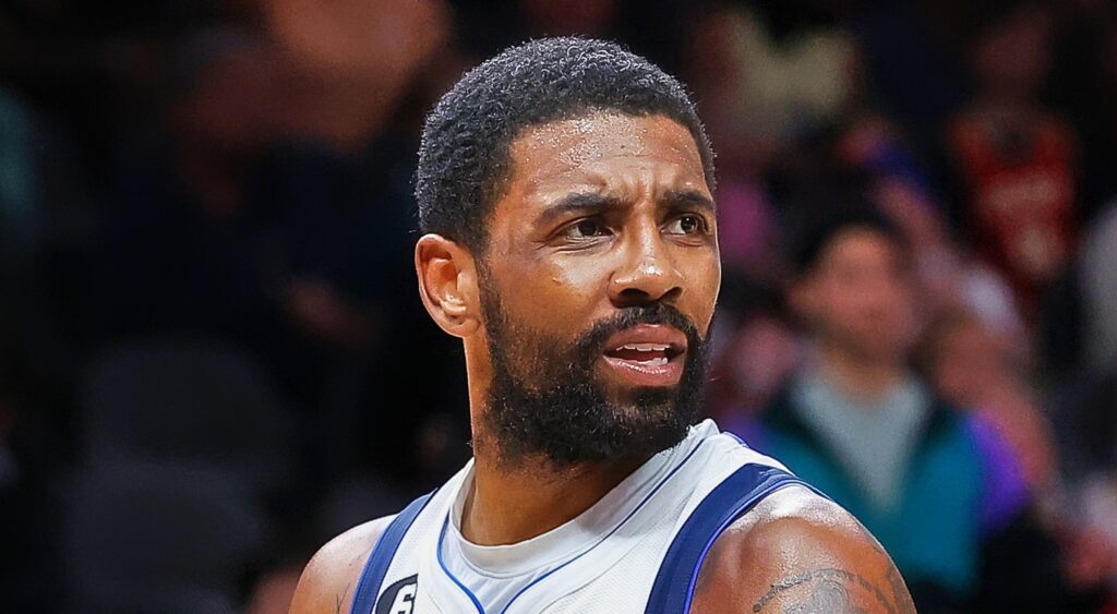 Kyrie Irving in uniform with Dallas