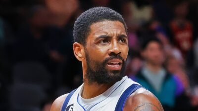 Kyrie Irving in uniform with Dallas