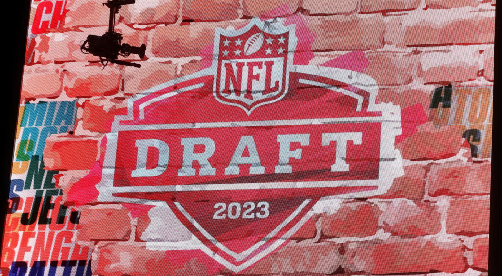 NFL draft logo shown in Kansas City, Missouri.