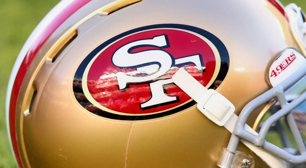 49ers logo on helmet