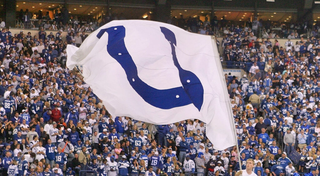 Indianapolic Colts logo on flag