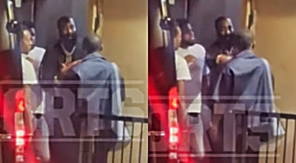 Photos of James Harden in altercation with another man