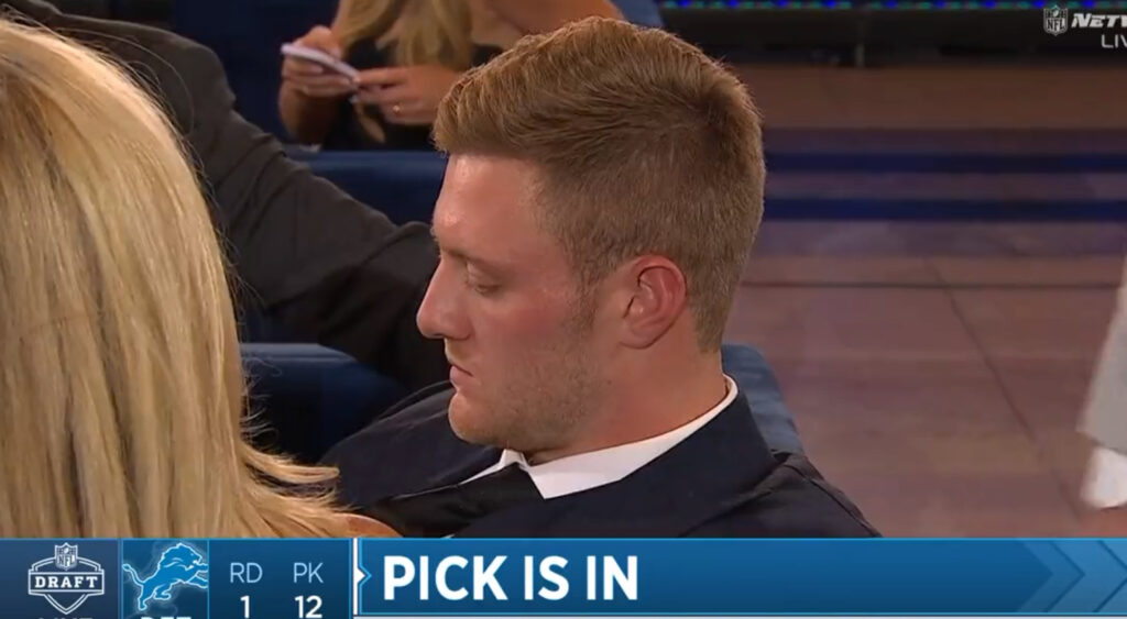 Will Levis looking dejected at the Draft