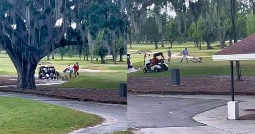 Golfers fighting