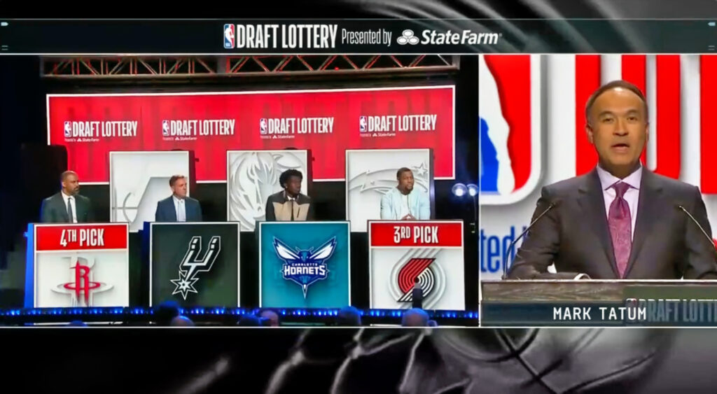 NBA draft lottery broadcast.