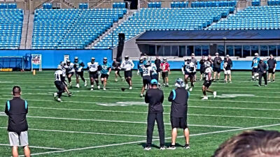 Bryce Young in Panthers OTAs