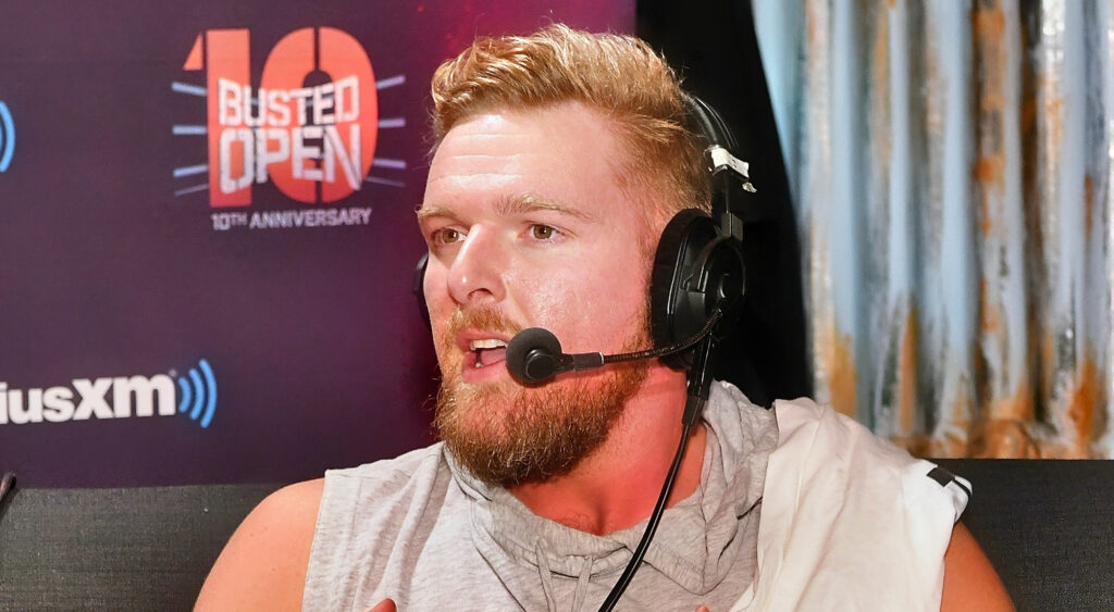Pat McAfee speaking at SiriusXM's "Busted Open" Radio 10th Anniversary.