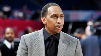 Stephen A. Smith wearing a suit
