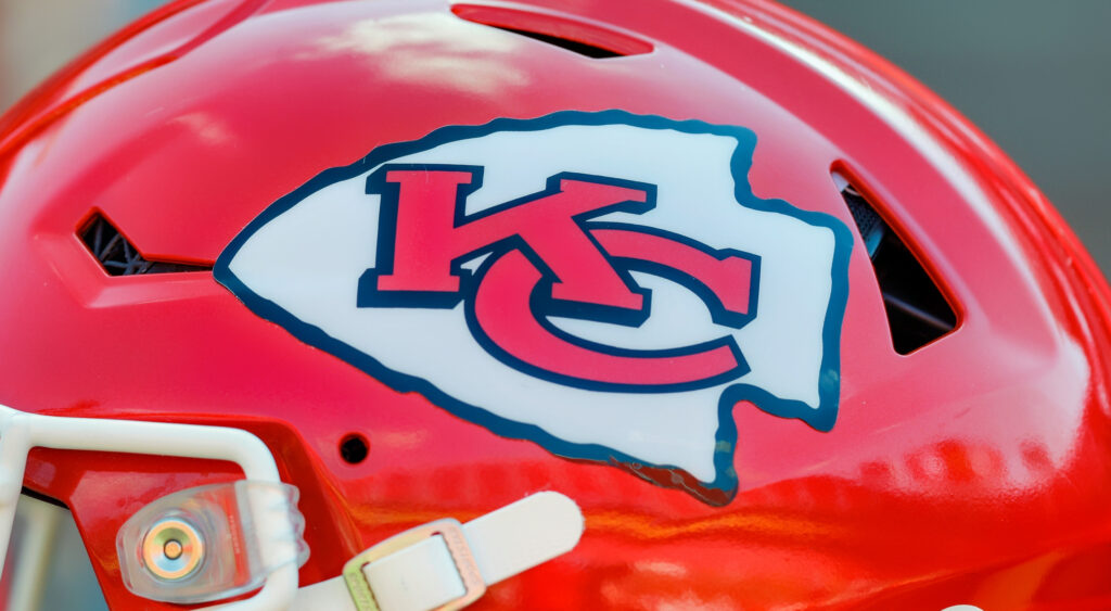 Chiefs logo on helmet